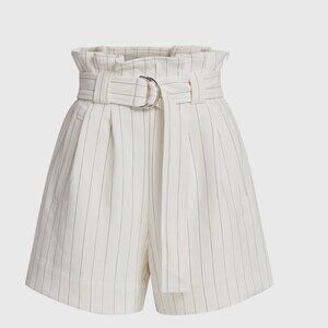 GANNI Paperbag Striped Belted high waisted Shorts Size 32 (0)